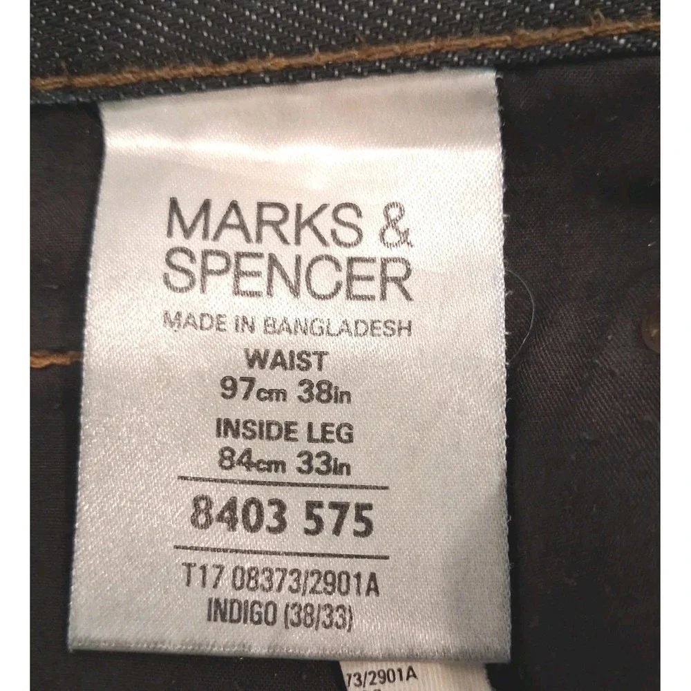 Marks & Spencer Autograph Straight Jeans Mens Size 38X33 - Picture 9 of 12